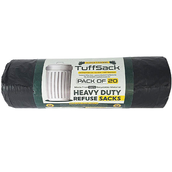 Tuffsack super strong black bin bags 20 roll