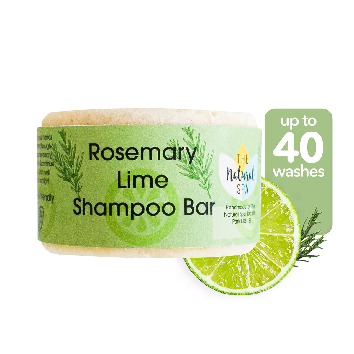 Rosemary & Lime Shampoo Bar | Natural Hair Wash for All Hair Types | Vegan, Plastic-Free Hair Care