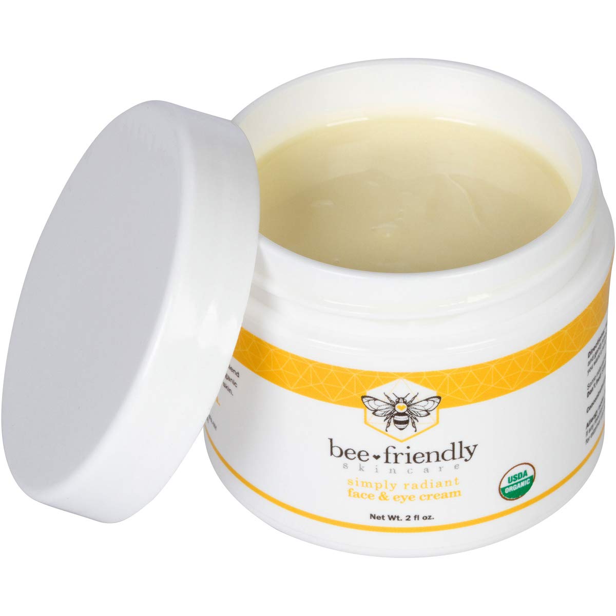 BeeFriendly Organic Face & Eye Cream – USDA Certified Organic Moisturizer for Face, Neck & Decollete