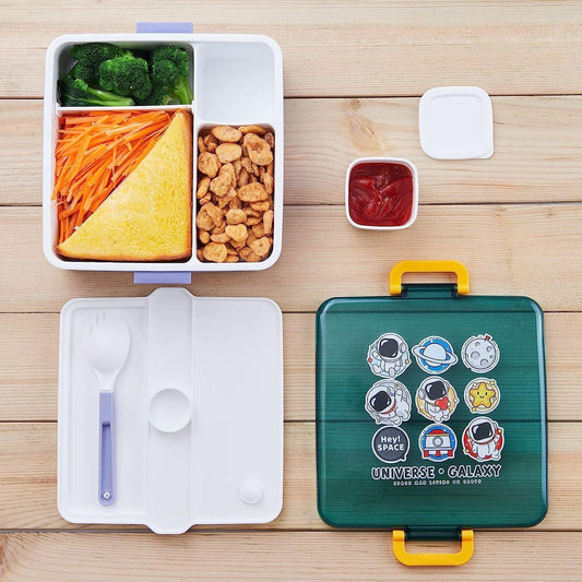 School Lunch Box Leak Proof Square Food Grade Snack 1300ml Container for Kids