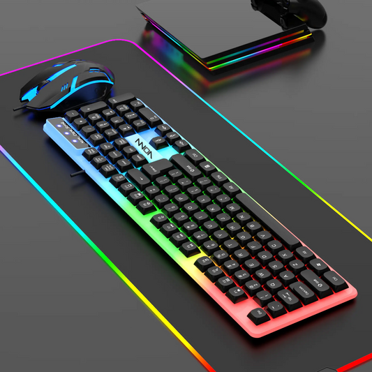 Wired LED Gaming RGB Keyboard & Mouse Combo Set for PC & Laptop
