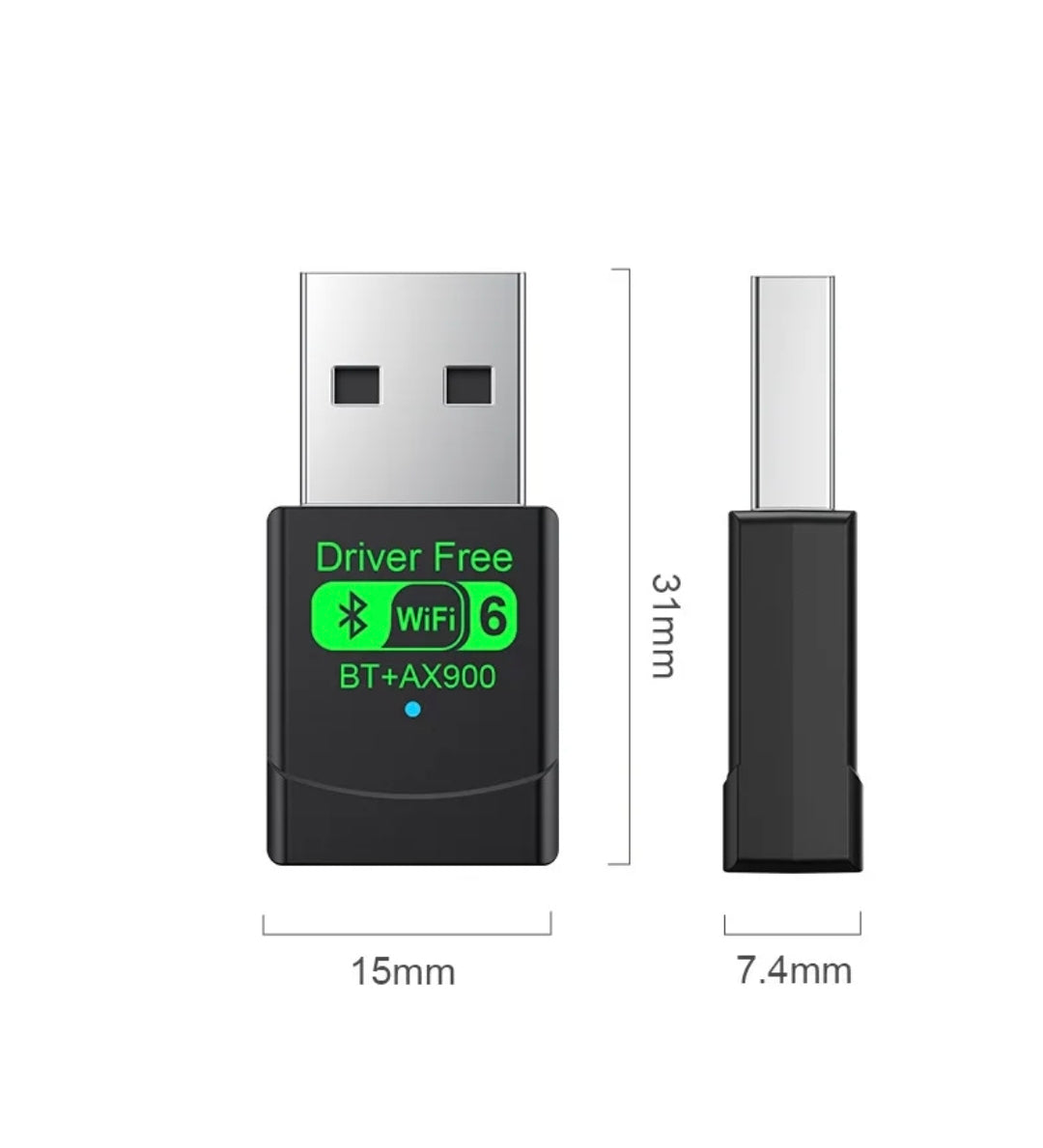 Mini WiFi 6 USB Adapter with Bluetooth 5.4 – AX900 Dual Band Wireless Dongle
