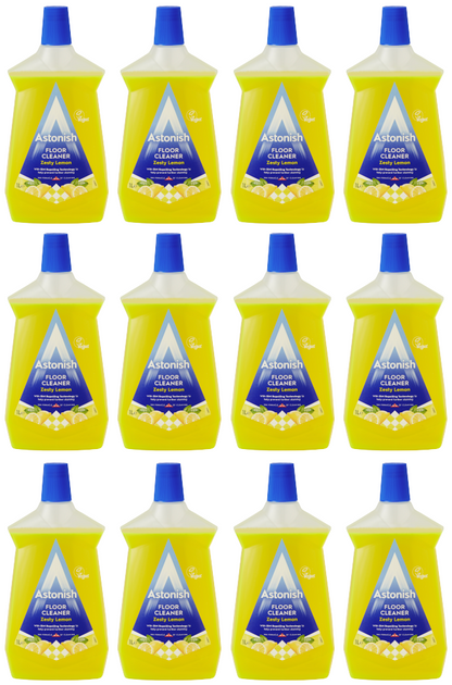 12 x Astonish Floor Cleaner Zesty Lemon 1 Litre