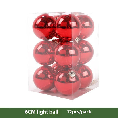 Christmas Decoration Red Ball Electroplating Plastic Christmas Tree Atmosphere Pendant