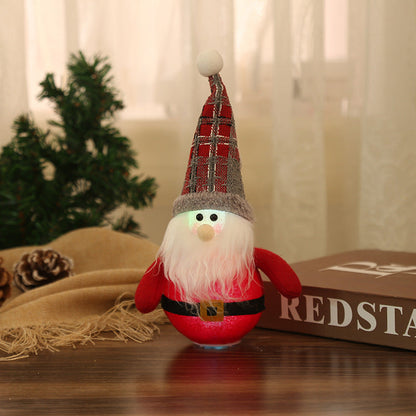 Christmas Decorations LED Santa Claus Snowman Deer Creative New Luminous Xmas Tree Pendant Gnome Gifts Ornaments Decoration