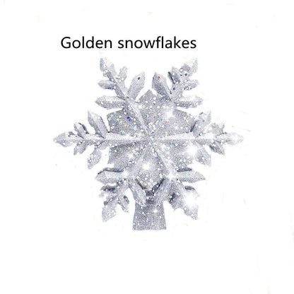 3D LED Christmas Tree Topper Star | Snowflake Projector | Glitter Silver & Gold | Rotating Light | Home Xmas Decoration | Michan Direct