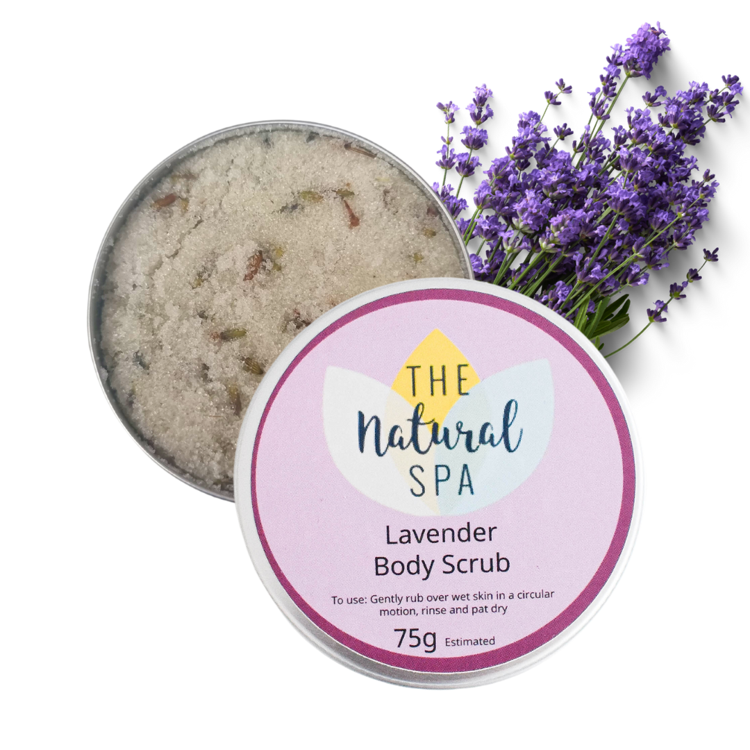Lavender Body Scrub | Natural Exfoliating Sugar Scrub for Relaxing, Smooth Skin | Vegan, Plastic-Free Skincare | 3 Size Options