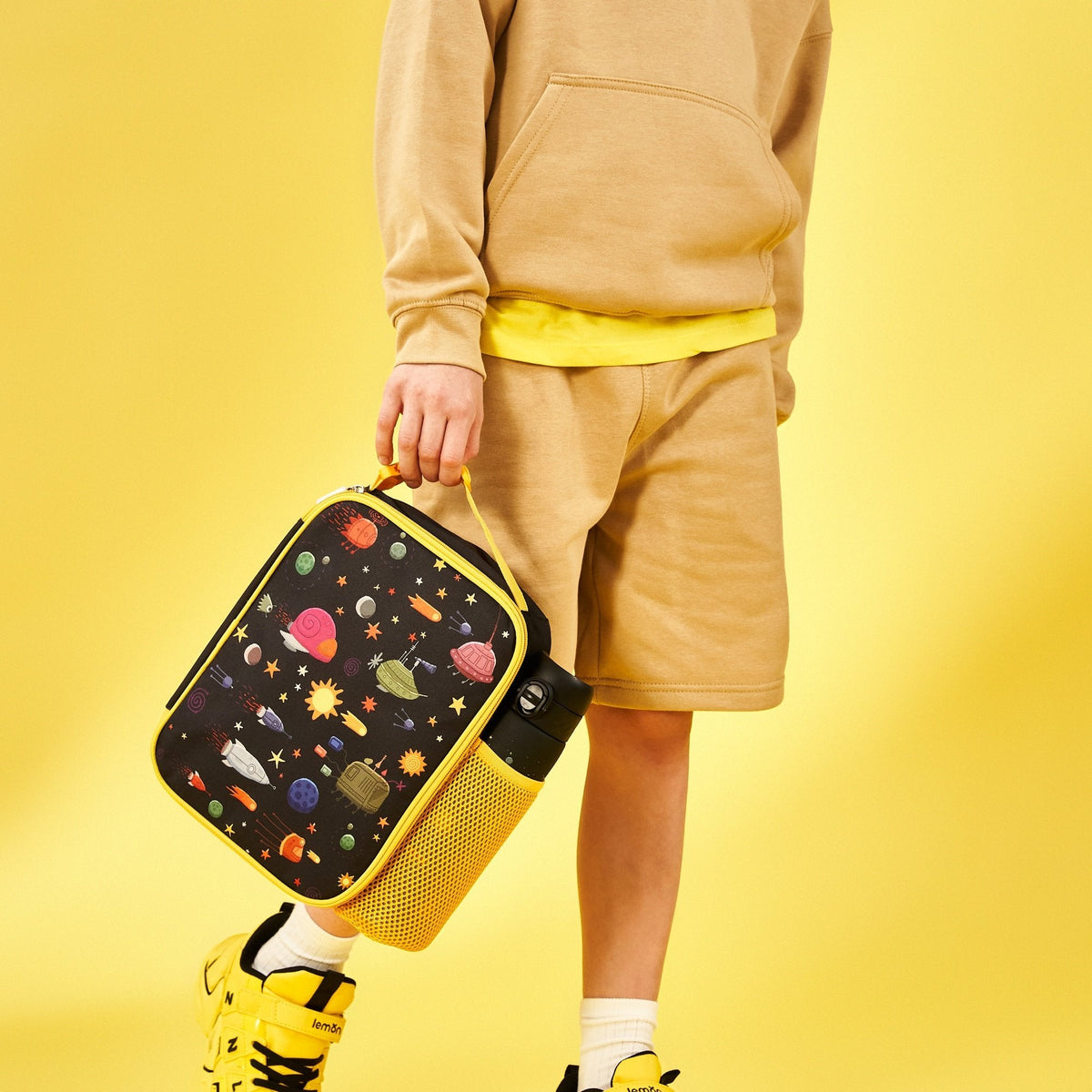 Kids Lunch Bag, Insulated, Spaceships, Medium