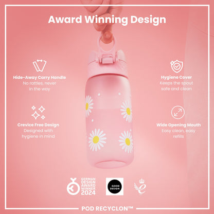 Leak Proof Kids Water Bottle, Recyclon, Daisies, 350ml (12oz)