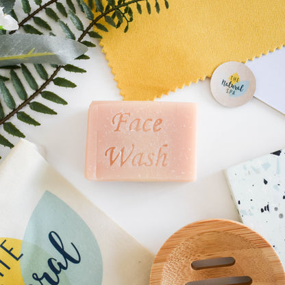 Grapefruit Lemongrass Face Wash Bar | Natural Facial Cleanser for Fresh, Glowing Skin | Vegan, Plastic-Free Skincare