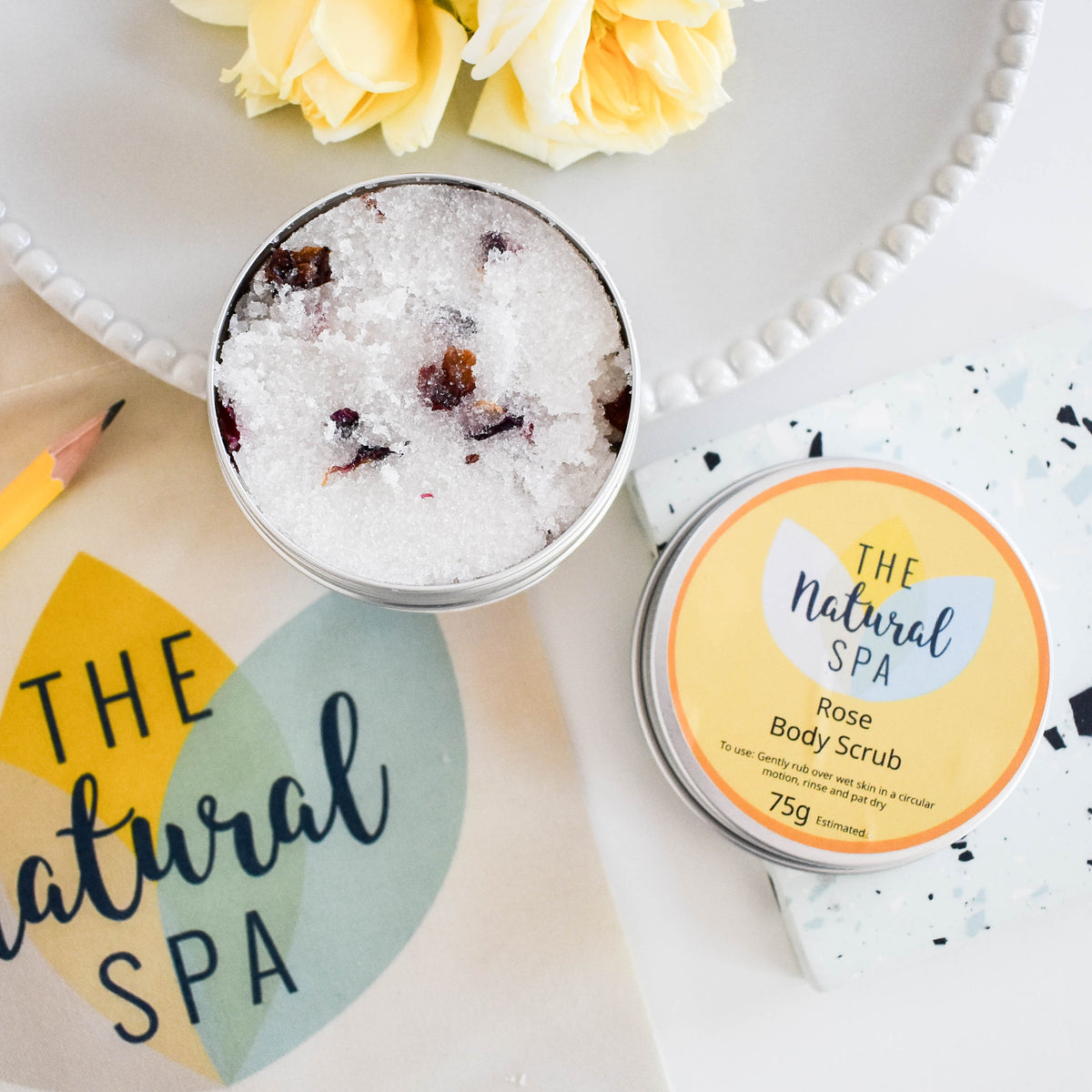 Rose Sugar Scrub | Natural Exfoliating Body Scrub for Smooth, Glowing Skin | Vegan, Plastic-Free Skincare | 2 Size Options