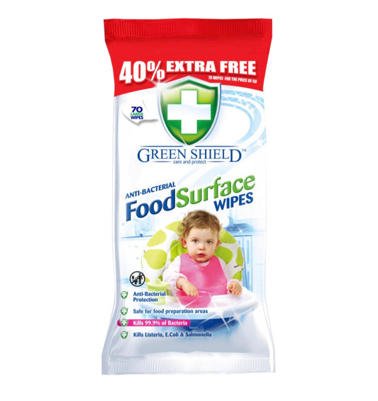 Green Shield antibacterial food surface wipes