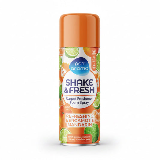 Shake & fresh carpet freshener foam spray - bergamot & mandarin