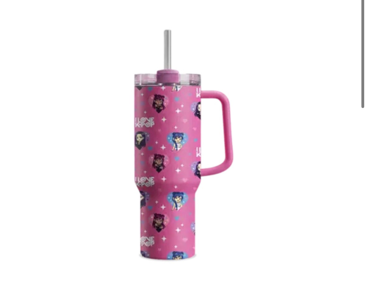 K-Pop double wall tumbler with handle 600ml
