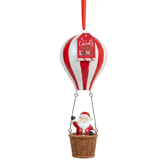 Hot air balloon Santa hanging decoration