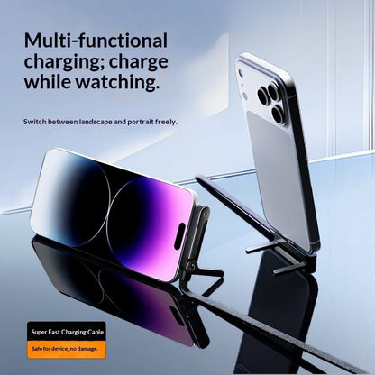 240W Foldable Phone Stand USB-C Super Fast Charging Cable