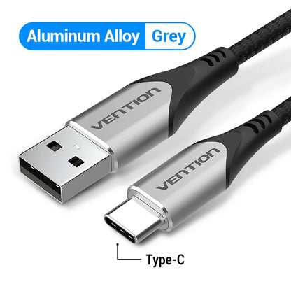 Vention Micro USB Cable 3A  Nylon Fast Charger USB Type C Data Cable for Samsung Xiaomi LG Android Micro USB Mobile Phone Cables