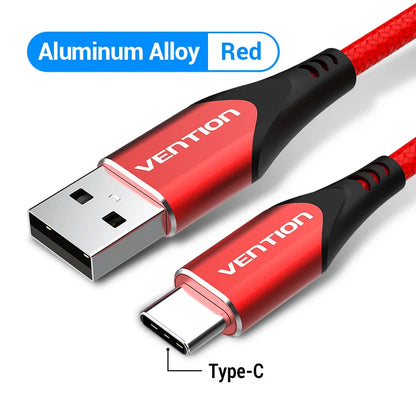 Vention Micro USB Cable 3A  Nylon Fast Charger USB Type C Data Cable for Samsung Xiaomi LG Android Micro USB Mobile Phone Cables