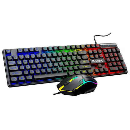 RGB LED Gaming Keyboard & Mouse Combo Wired for PC & Laptop Compatible