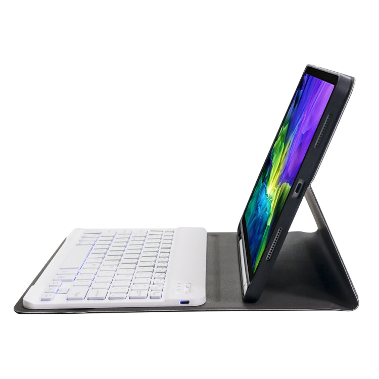 A11BS 2020 Ultra-thin ABS Detachable Bluetooth Keyboard Tablet Case for iPad Pro 11 2022 / 2021 / Air4 / Air5, with Backlight & Pen Slot & Holder, For iPad Pro 11 inch (2020)