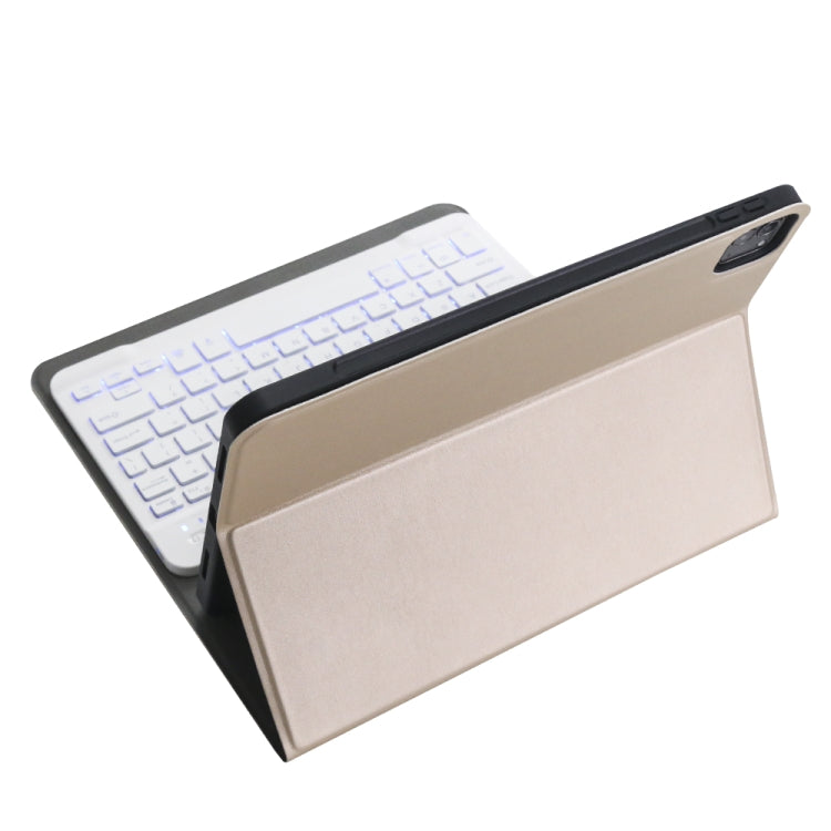 A11BS 2020 Ultra-thin ABS Detachable Bluetooth Keyboard Tablet Case for iPad Pro 11 2022 / 2021 / Air4 / Air5, with Backlight & Pen Slot & Holder, For iPad Pro 11 inch (2020)