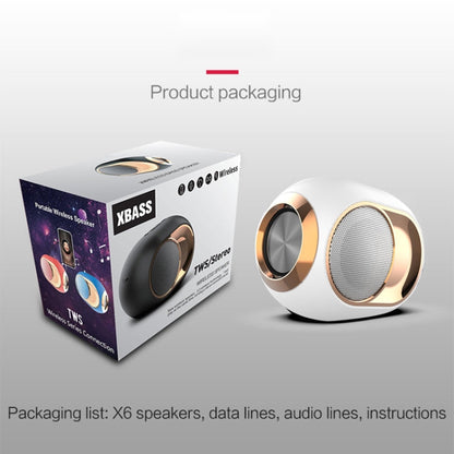X6 TWS 5W Outdoor Waterproof Bass Wireless Bluetooth Speaker, Support Hands-free / USB / AUX / TF Card