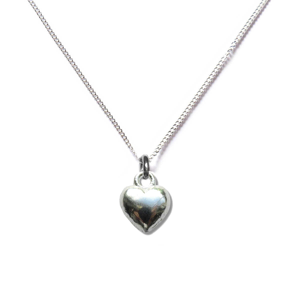 Merry Christmas Gift Box, Silver Heart Necklace & Chocolate Treats