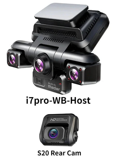 Car dash camera with advanced parking radar assistance