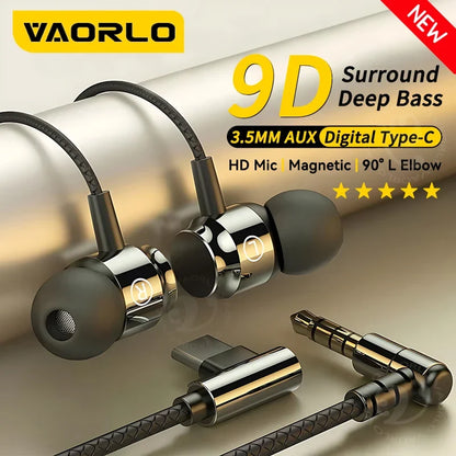 Metal Magnetic Gaming Earbuds Type-C/3.5MM AUX