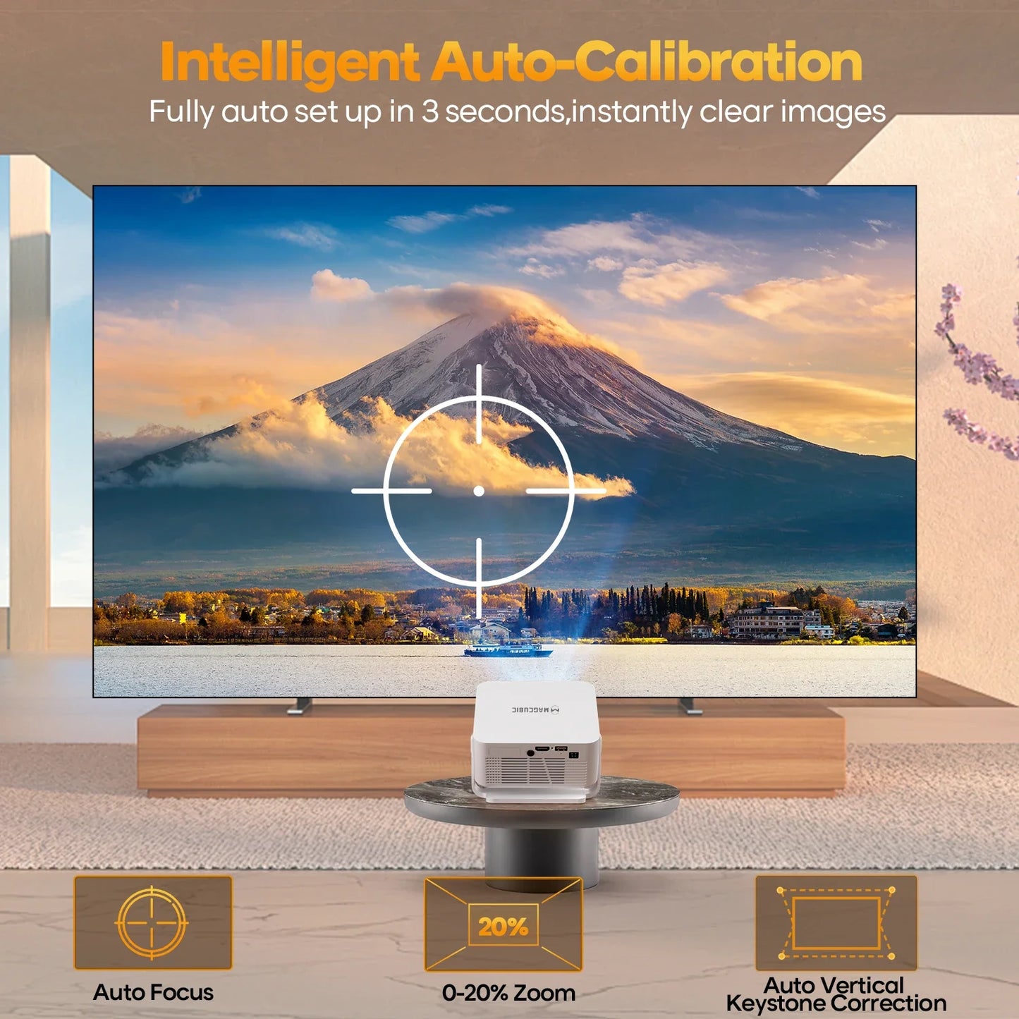 Magcubic Auto Focus Home Cinema 4K Projector 400ANSI 8K Native 720P HY300 Max