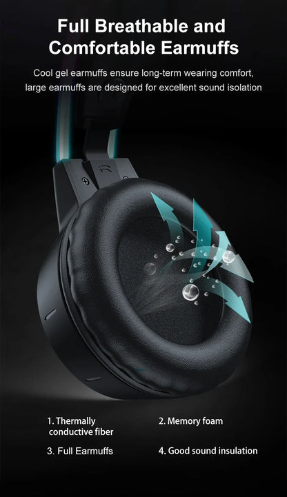 ONIKUMA RGB Gaming Headphones with HD Flexible Mic 3.5mm Gaming Headsets For PC Xbox PS4 PS5 Switch Computer Games