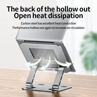 PANTXIKE Laptop Stand Foldable Aluminum Alloy Portable Notebook Stand 10-17 Inch Macbook Air Pro Computer Bracket Laptop Holder