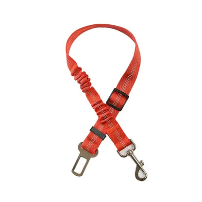 Dog Car Safety Belt Dog Safety Belt with Damping Belt and Reflective Line Adjustable Length Suitable Any Dog