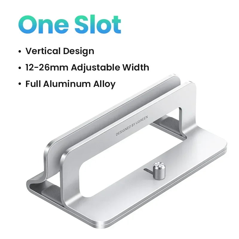 UGREEN Vertical Laptop Stand Holder Foldable Aluminum Notebook Stand Laptop Tablet Stand Support For Macbook Air Pro PC 17 inch