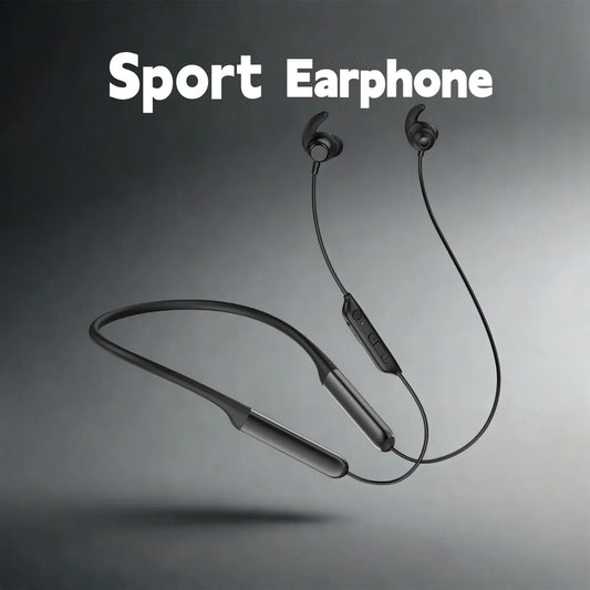 Magnetic sports wireless neckband with dual battery