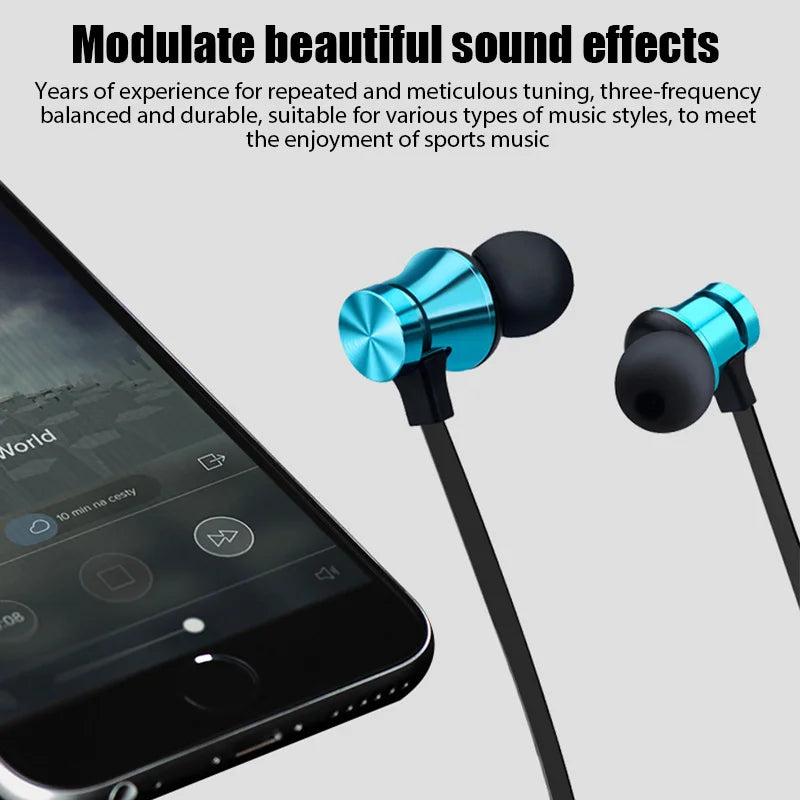 Magnetic Wireless Sports Neckband With Mic