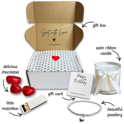 Small Merry Christmas Star Gift Hamper | Necklace, Chocolates & Candle