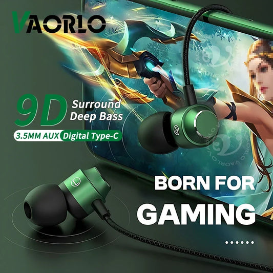 Metal Magnetic Gaming Earbuds Type-C/3.5MM AUX