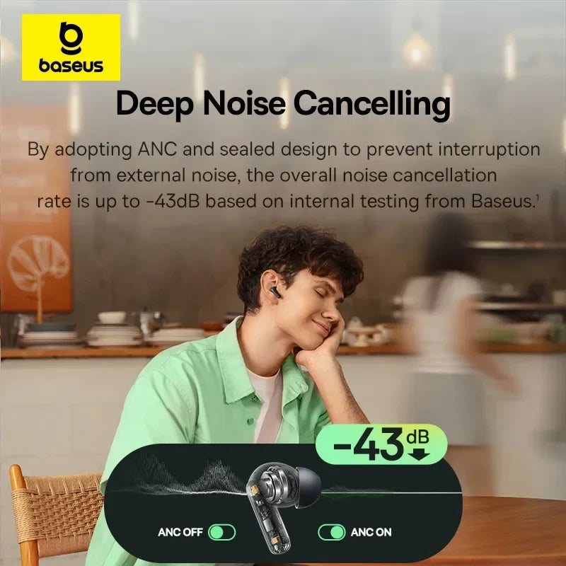 Baseus Bass EP10 NC Noise Cancelling ANC True Wireless Earbuds