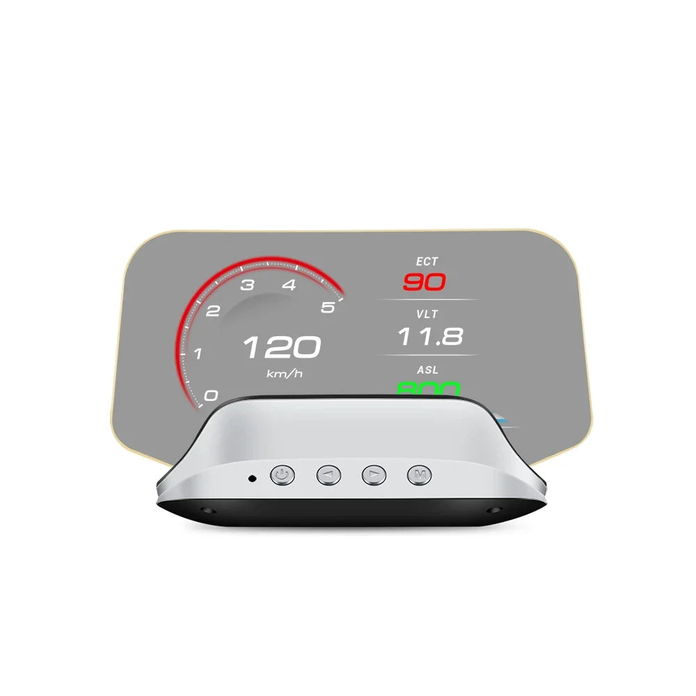 Hud Obd C3 Universal Digital Board OBD2 Display Gps Speedometer Headup Display Multifunction Screen Temperature Achometer Rpm