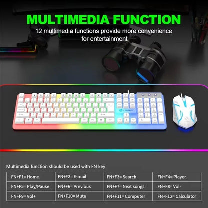 GTX350 Gaming Keyboard Mouse Combos Computer Laptop Backlight Gamer Kit LED Wired Usb Keyboard GTX350 Set-Black