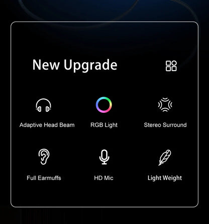 ONIKUMA RGB Gaming Headphones with HD Flexible Mic 3.5mm Gaming Headsets For PC Xbox PS4 PS5 Switch Computer Games