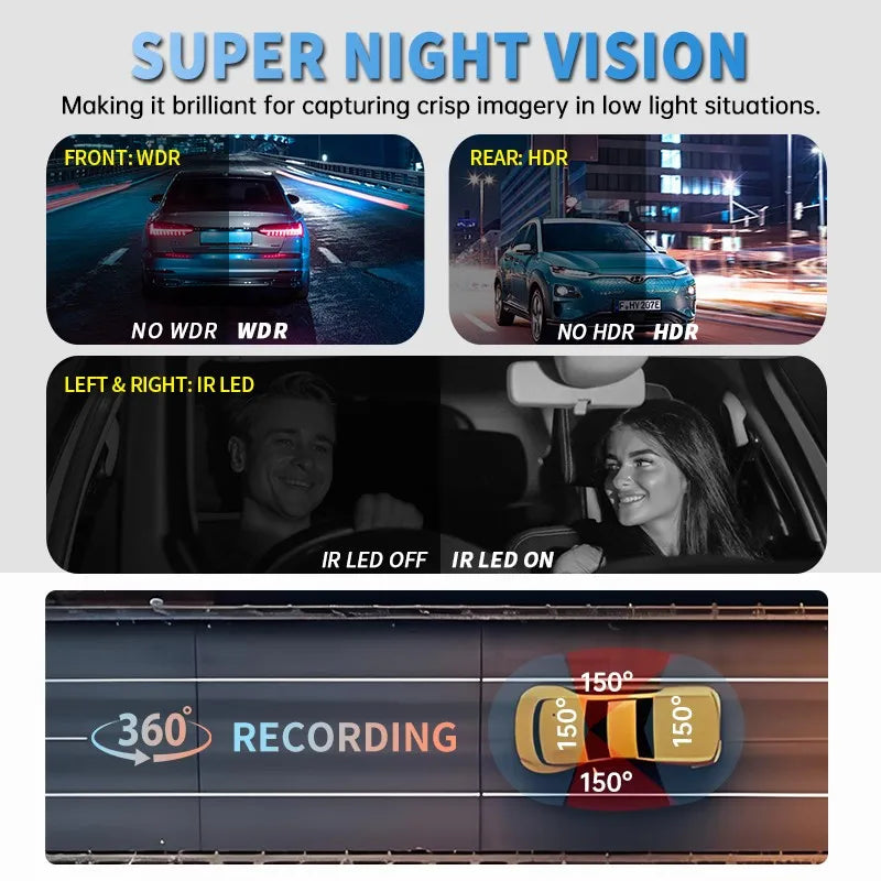 Car dash camera with advanced parking radar assistance