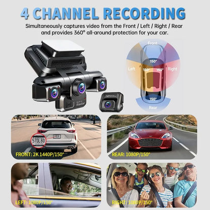 Car dash camera with advanced parking radar assistance