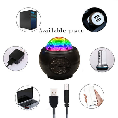 M2 8W Christmas Starry Sky Laser Projection Atmosphere Light Rotating Starry Dynamic Water Pattern Sleeping Light, USB, Battery