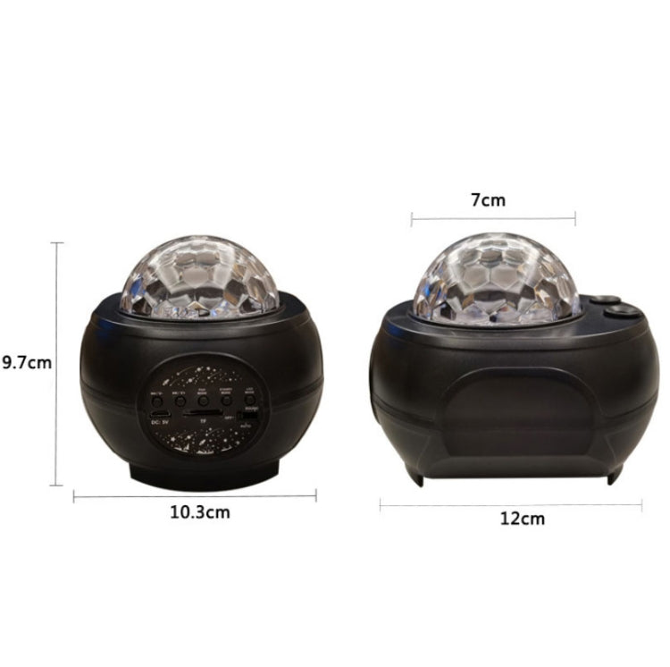 M2 8W Christmas Starry Sky Laser Projection Atmosphere Light Rotating Starry Dynamic Water Pattern Sleeping Light, USB, Battery