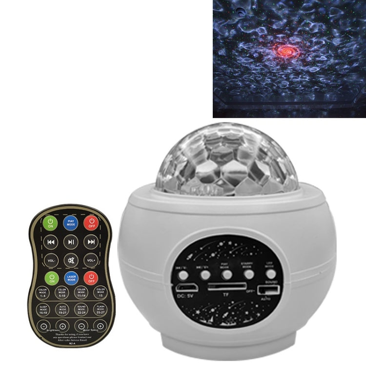 M2 8W Christmas Starry Sky Laser Projection Atmosphere Light Rotating Starry Dynamic Water Pattern Sleeping Light, USB, Battery