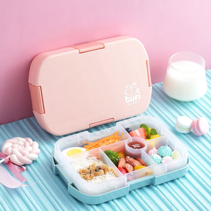 XINGCHENG XC-451 Microwave Student Lunch Box Plastic Compartment Portable Lunch Box, Blue, Pink