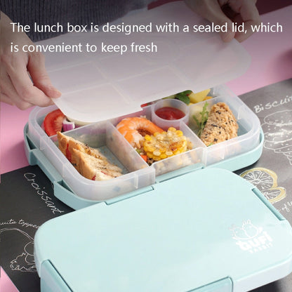 XINGCHENG XC-451 Microwave Student Lunch Box Plastic Compartment Portable Lunch Box, Blue, Pink