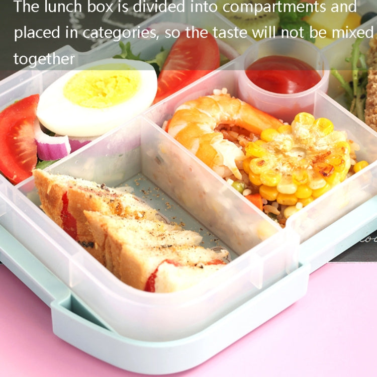 XINGCHENG XC-451 Microwave Student Lunch Box Plastic Compartment Portable Lunch Box, Blue, Pink